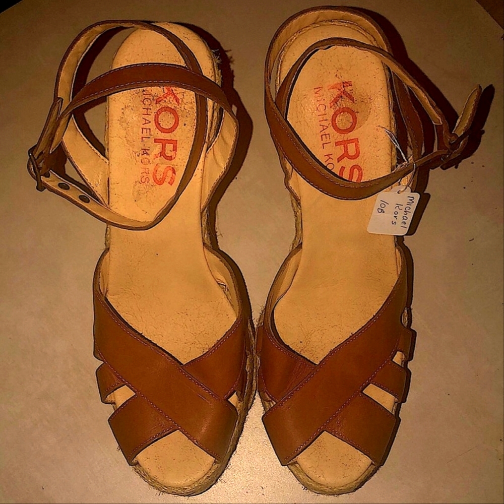 "Michael Kors" Italian Espadrille Wedges, 10